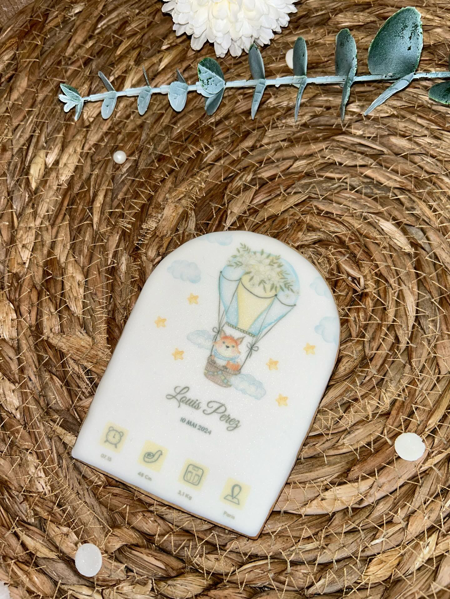 Faire-Part Biscuit Montgolfière