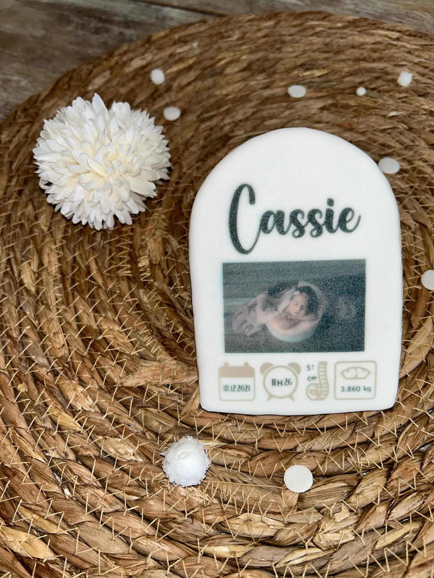 Faire-Part Biscuit Naissance avec Photo