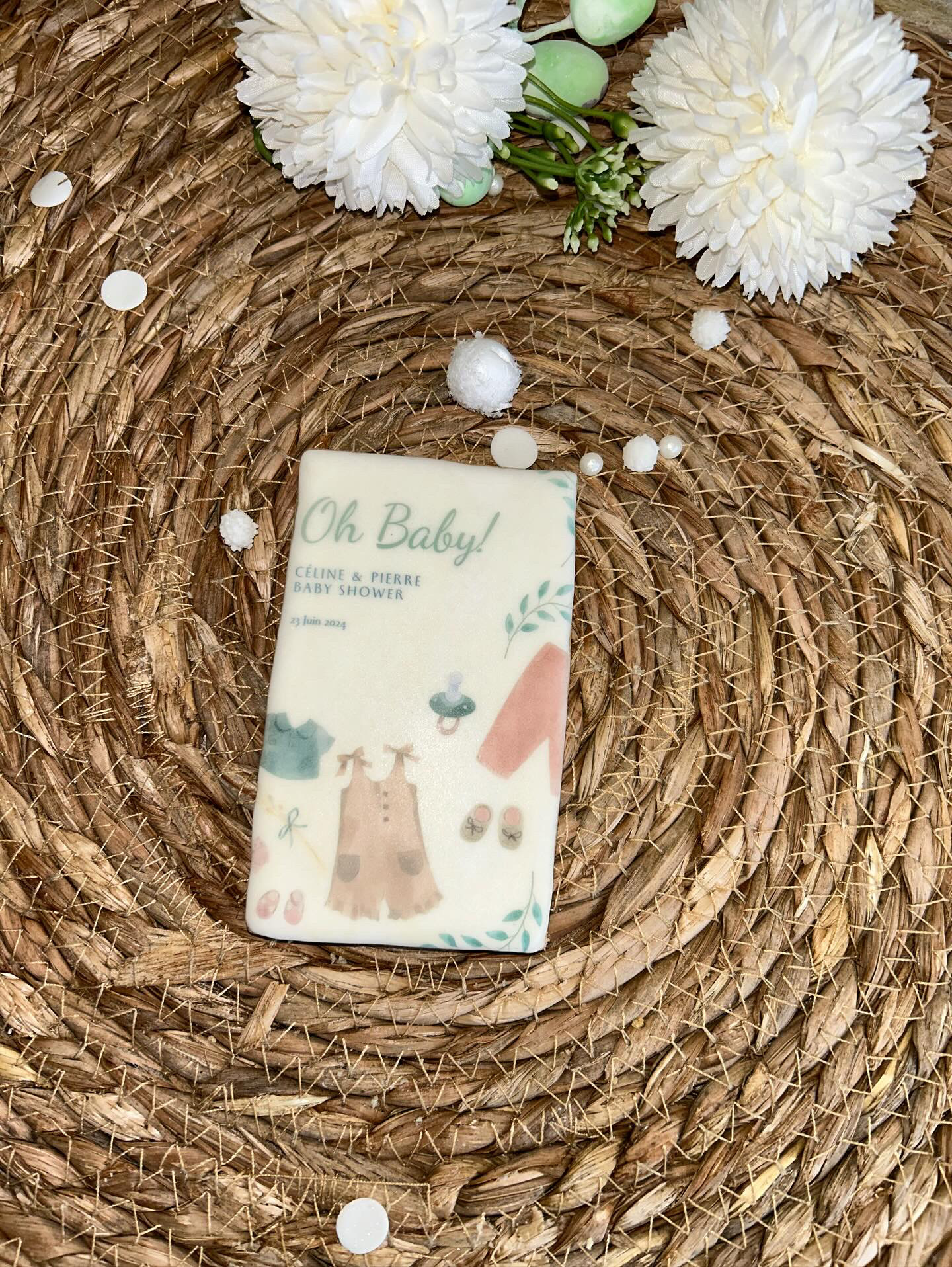 Faire-Part Biscuit Baby Shower Automne