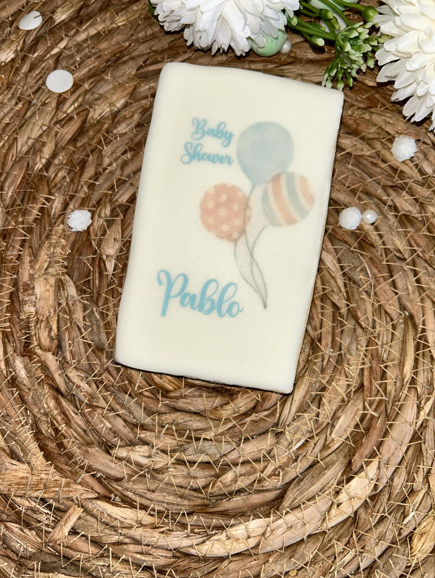Faire-Part Biscuit Baby Shower Garçon