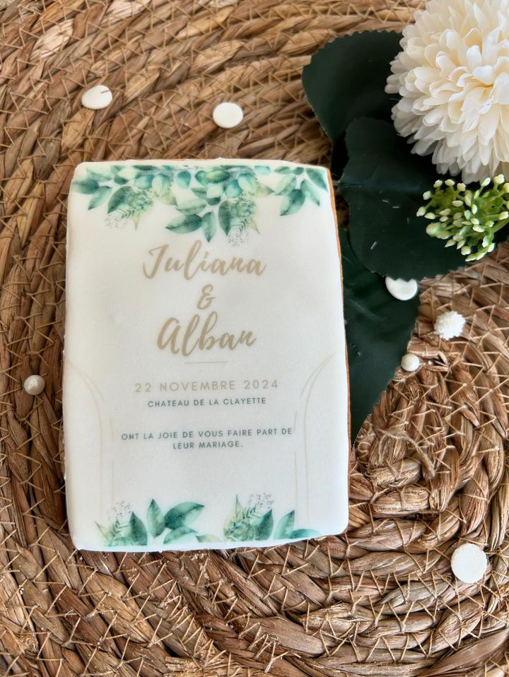 Faire-Part Biscuit Mariage Nature