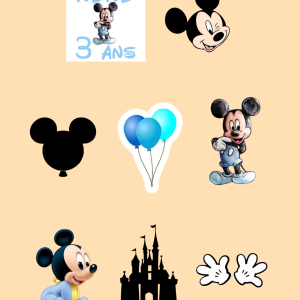 Impressions Mickey Bleu